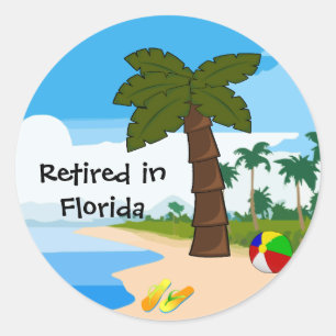 Pensionerad i Florida Runt Klistermärke