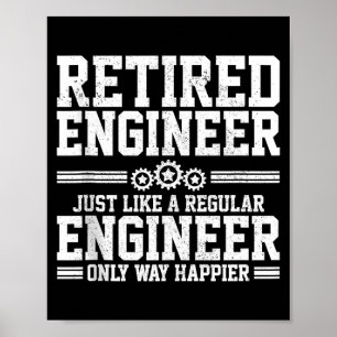 Pensionerad ingenjör teknik Roligt talesätt Pensio Poster