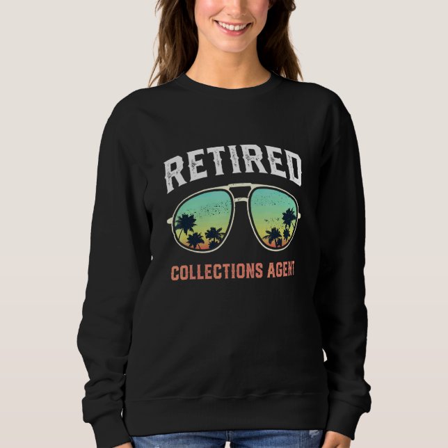 pensionerad inkassotjänsteman Beach Palm Tree solg T Shirt (Framsida)