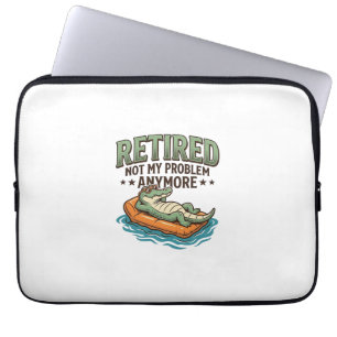 Pensionerad Inte Mitt Problem Alligator Semester T Laptop Fodral
