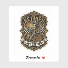 Pensionerad Inte Utgången MC-kille — Motorcykelklu Klistermärken