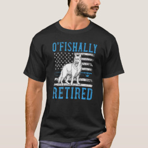 Pensionerad K9-Hund Handler Shepherd Fishing Ret T Shirt