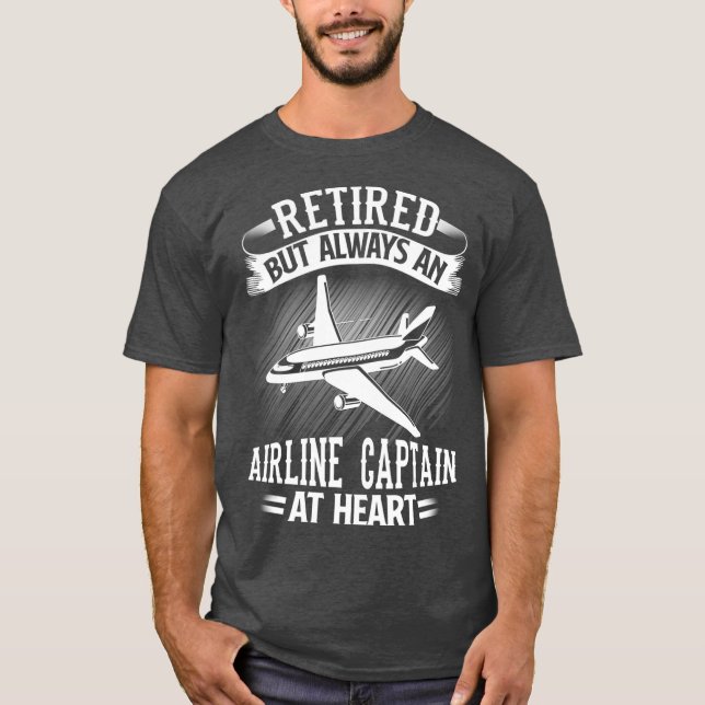 Pensionerad kapten Pilot Pension Gift T Shirt (Framsida)