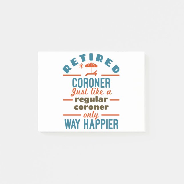 Pensionerad läkare i Pension Post-it Block (Framsida)