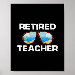 Pensionerad lärare Palm View Semester Skuggor Humo Poster