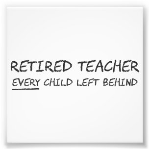 Pensionerad lärare varje barn som Lämnats bakom Fototryck