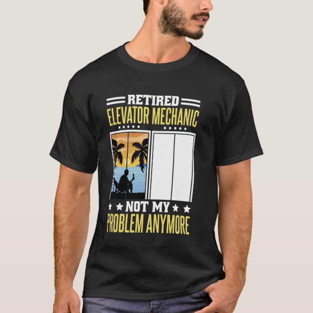 Pensionerad levator-mekanism för levator-tekniker t shirt (Framsida)