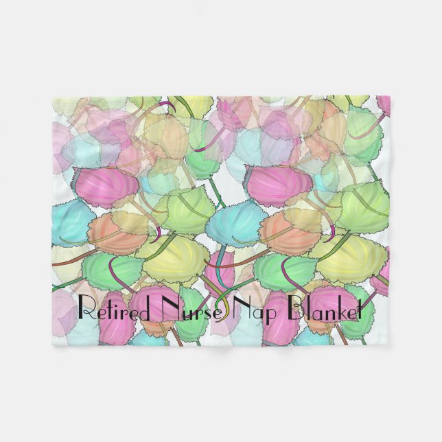 Pensionerad ljus sjuksköterskaullfilt - grå färg fleecefilt (Framsidan (Horisontell))