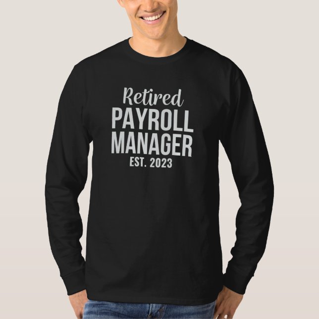 Pensionerad lönechefspension t shirt (Framsida)