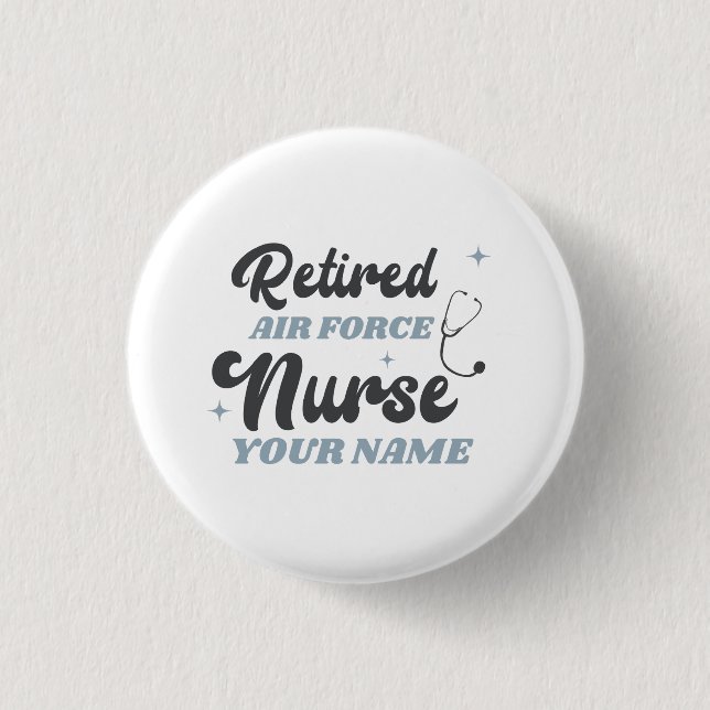 Pensionerad Luft Force Nurse Pension Knapp (Framsida)