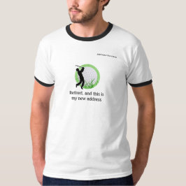 Pensionerad med ny golfadress t shirt
