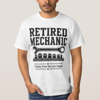 Pensionerad mekaniker T-shirt — Fixade äntligen mi