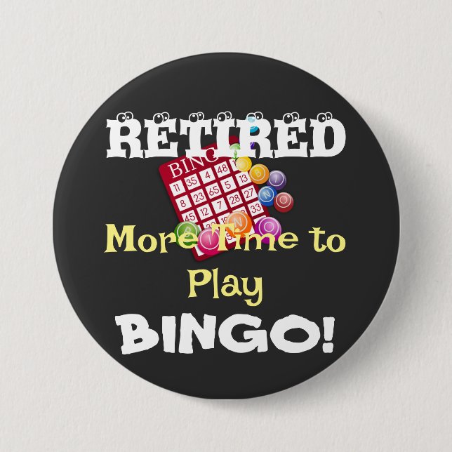 PENSIONERAD - Mer Tid att Spela BINGO! Knapp (Framsida)