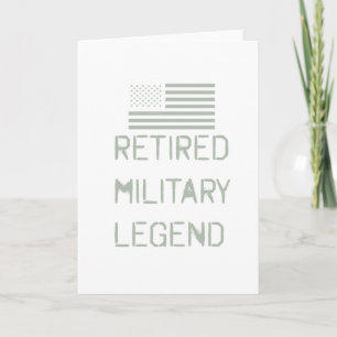 Pensionerad militär legend veteran soldat för kort