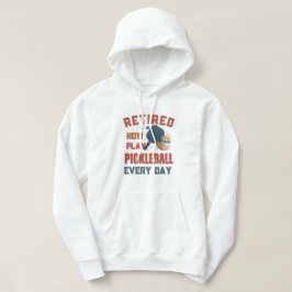 Pensionerad Nu Spelar Jag Pickleball Varje Dag hoo Hoodie