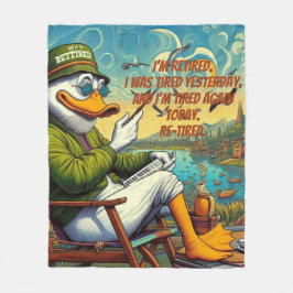 Pensionerad och avslappnad fleecefilt