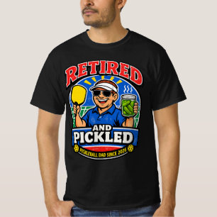 Pensionerad och inlagd skjorta, rolig Pickleball-p T Shirt
