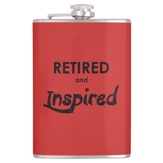 Pensionerad och inspirerad fickplunta (Framsidan)
