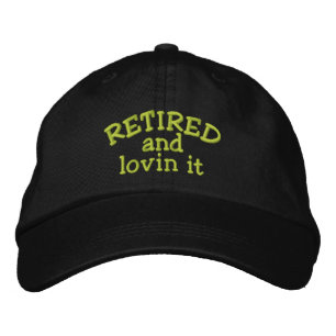 Pensionerad och lovande kap. broderad keps