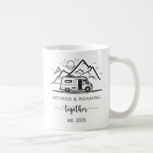 Pensionerad och Resande Camping Pensionering Gif R Kaffemugg