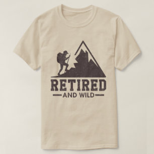 Pensionerad och Vild Hiker Silhouette T Shirt