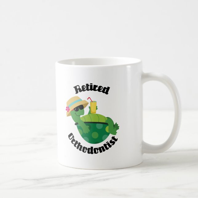 Pensionerad Orthodontist (sköldpaddan) Kaffemugg (Höger)