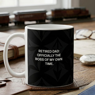 Pensionerad Pappa Boss Över Egen Tid Rolig Pension Kaffemugg