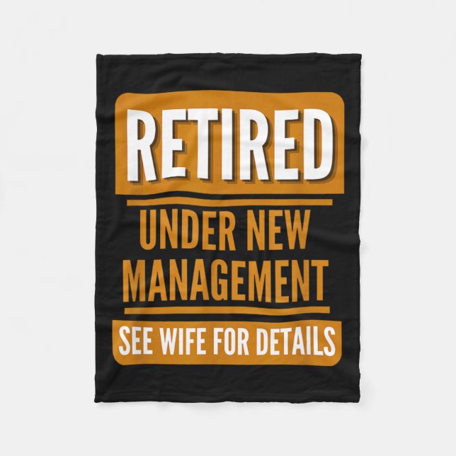 Pensionerad Pensionerad Under Ny Ledning Se Hustru Fleecefilt (Framsidan)