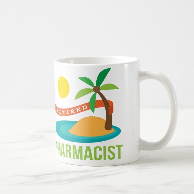 Pensionerad Pharmaciststrand Kaffemugg (Höger)
