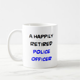 pensionerad polis kaffemugg