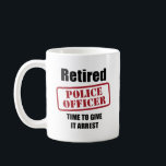 Pensionerad polis kaffemugg<br><div class="desc">Pensionerad polis - därför att pension roliga sak!</div>
