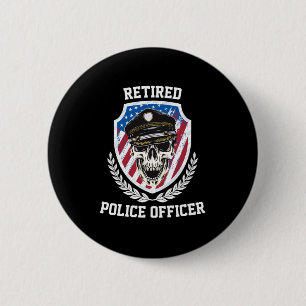 Pensionerad polis Policeman Pension Gift Knapp