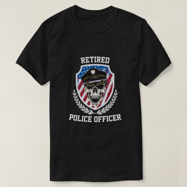 Pensionerad polis Policeman Pension Gift T Shirt (Design framsida)