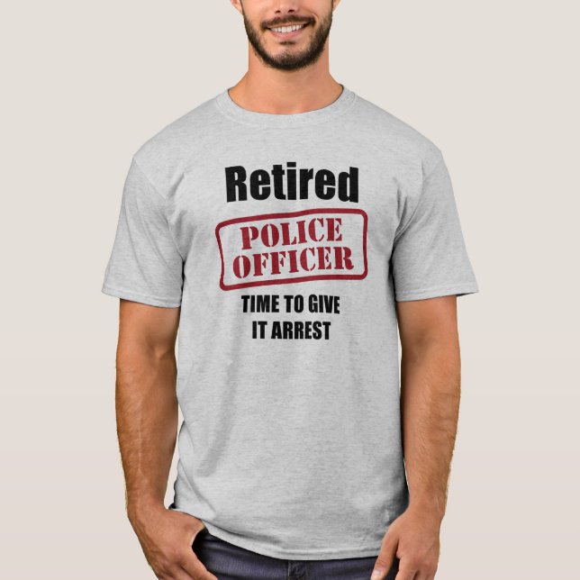 Pensionerad polis t-shirt (Framsida)