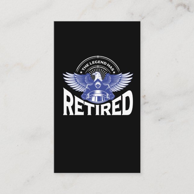 Pensionerad polisman arresterad visitkort (Framsida)