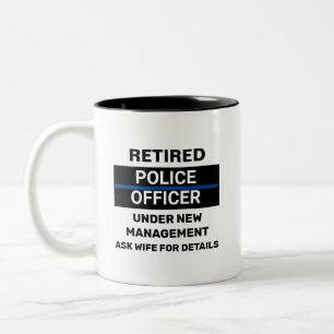 Pensionerad polisman Funny Pension Två-Tonad Mugg