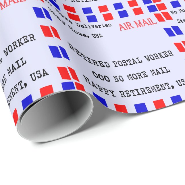 Pensionerad post- arbetargåvasjal presentpapper (Rullad Hörn)