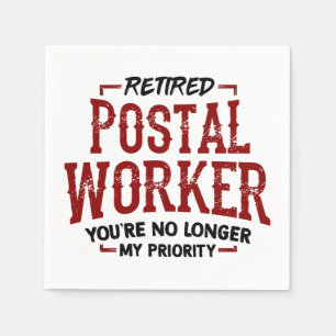 Pensionerad postal Worker Mailman Pension Ceramic Pappersservett