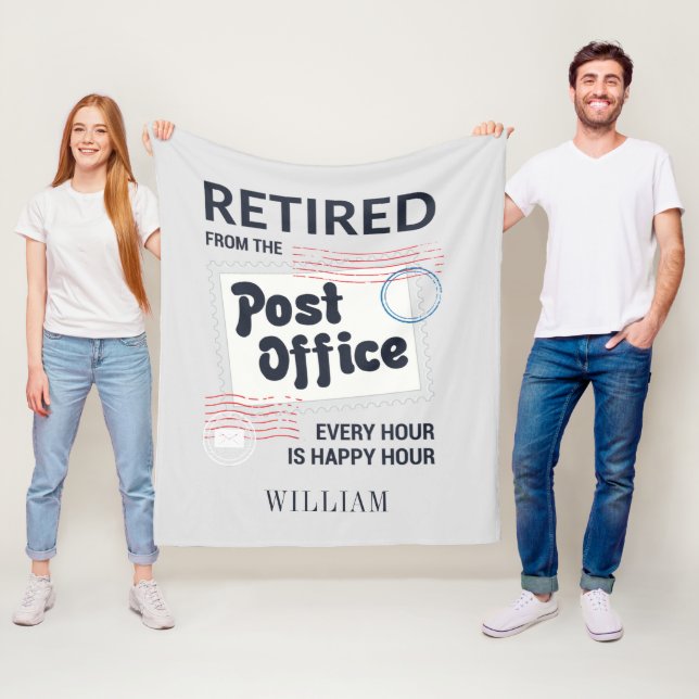 Pensionerad postal Worker Pension-sjöman Farfar Fleecefilt (På plats)