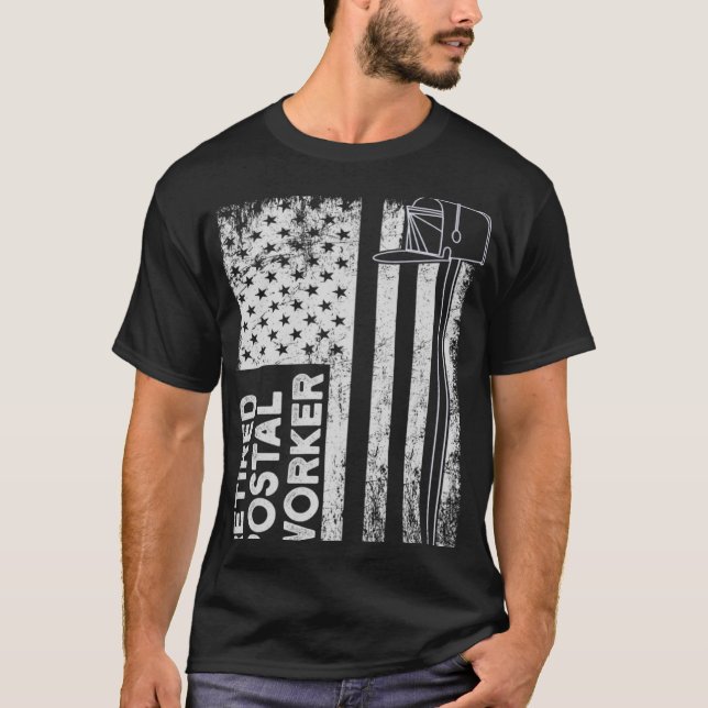 Pensionerad Postal Worker Scoring Mailman Pension  T Shirt (Framsida)