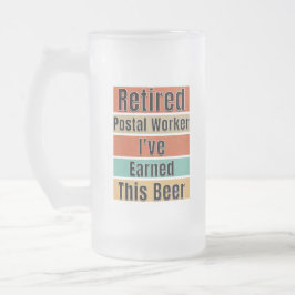 Pensionerad postarbetare. Jag har tjänat det här ö Frostat Ölglas