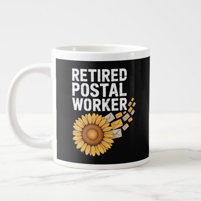 Pensionerad Postarbetare Jumbo Mugg (Vänster)