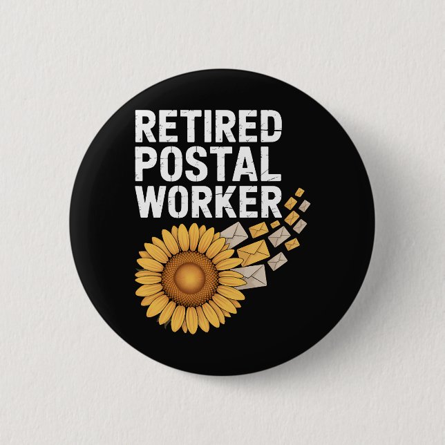 Pensionerad Postarbetare Knapp (Framsida)