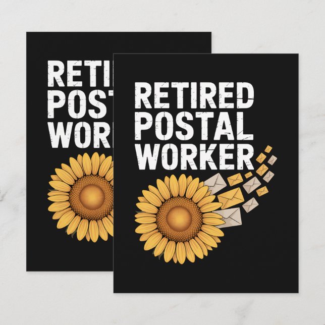 Pensionerad Postarbetare Kort (Fram/baksida)