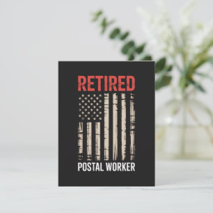 Pensionerad Postarbetare Pension Julkort