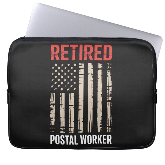Pensionerad Postarbetare Pension Laptop Fodral (Framsidan)