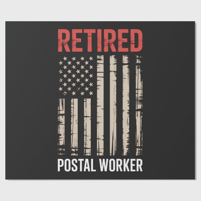 Pensionerad Postarbetare Pension Presentpapper (Platt)
