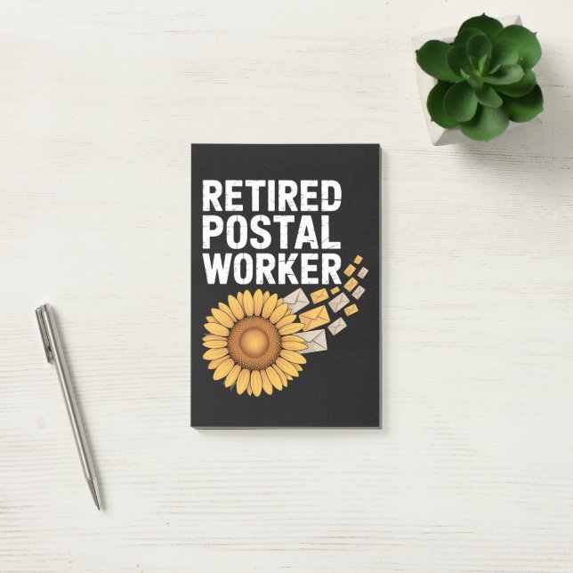 Pensionerad Postarbetare Post-it Block (Kontor)