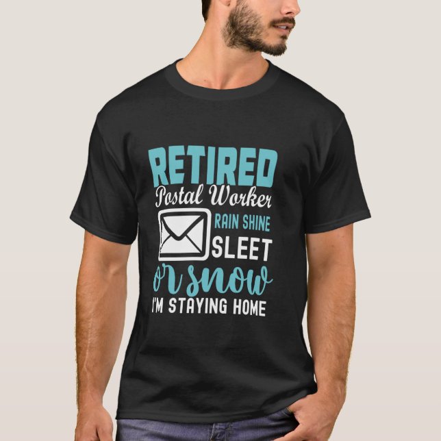 Pensionerad Postarbetare T Shirt (Framsida)