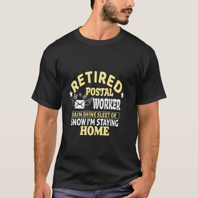 Pensionerad Postarbetare T Shirt (Framsida)